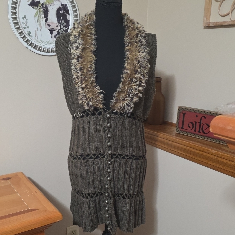 Lily Charcoal Knit Vest